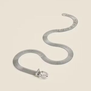 JCrew women’s watch band chain belt in metallic silver